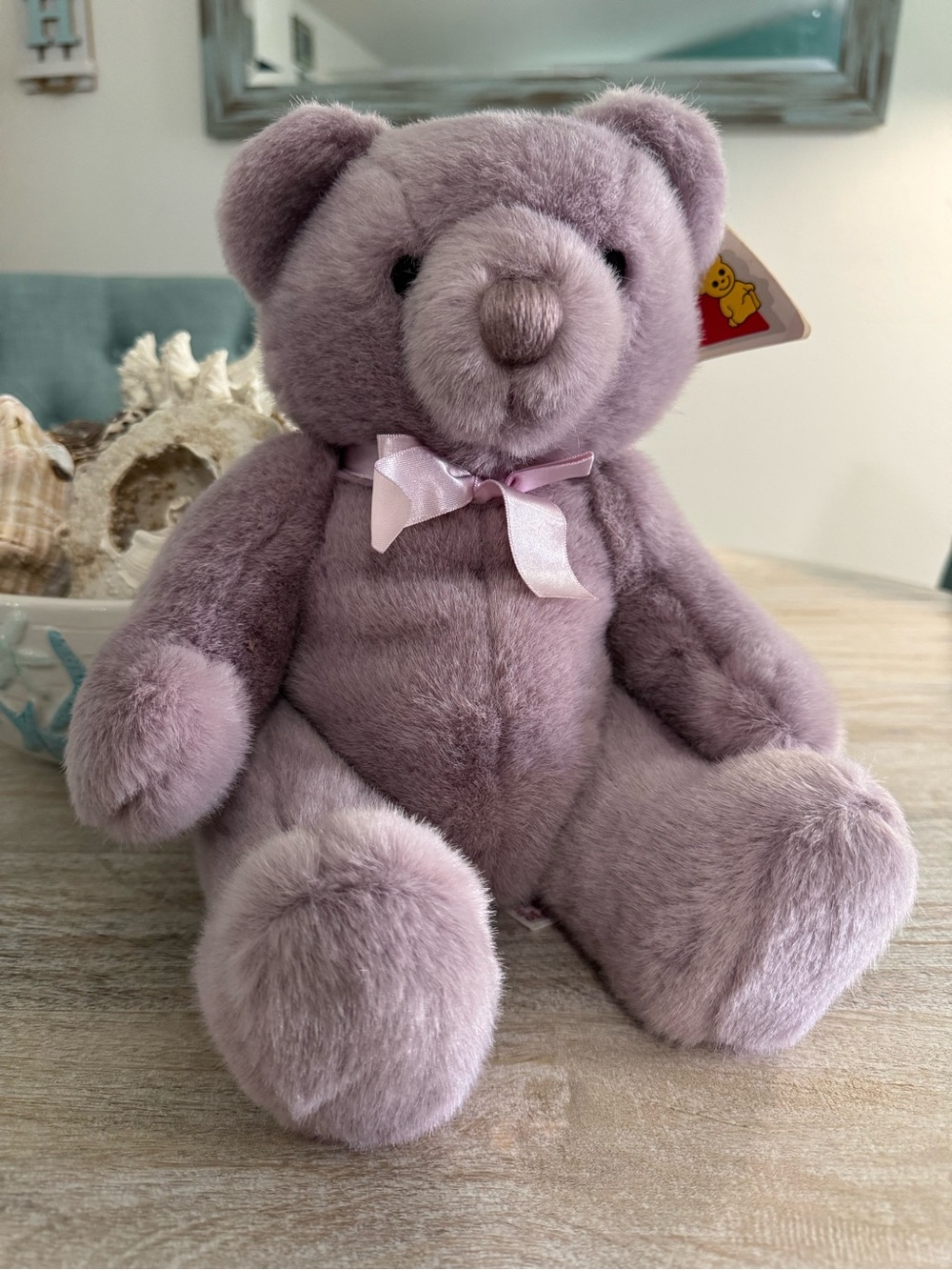 Dakin Plush Movable Lavender Teddy Bear Stuffed Toy